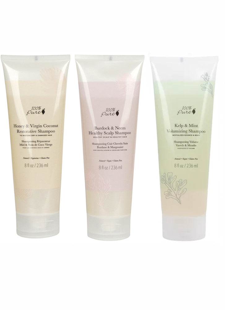 100% Pure Shampoo Trio