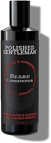 Beard Conditioner For Men With Beard Softener - Beard Thickener with Tea Tree and Beard Growth Oil - Beard Grooming and Mustache Softener - Natural Facial Hair Wash - Beard Moisturizer (8oz)