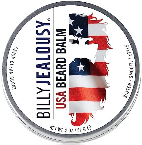 Billy Jealousy Moisturizing Strengthening & Softening Everyday Scented Beard Balm, Patchouli and Sandalwood Scent, 2 oz.