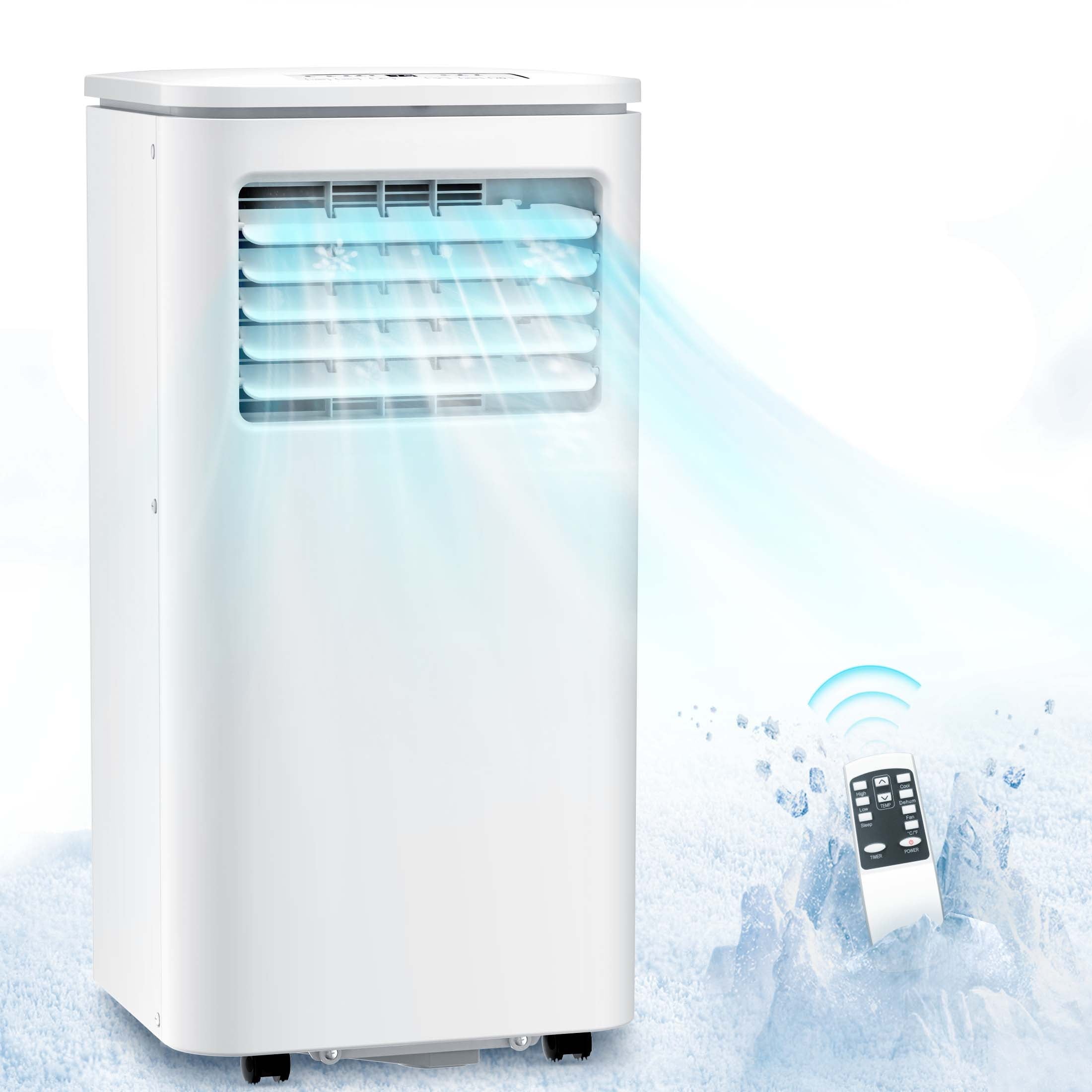 Auseo 5000BTU(8000 BTU ASHRAE)Portable Air Conditioner. 250 sq.ft  3 in 1 AC with 24-Hour Timer. Suitable for Families