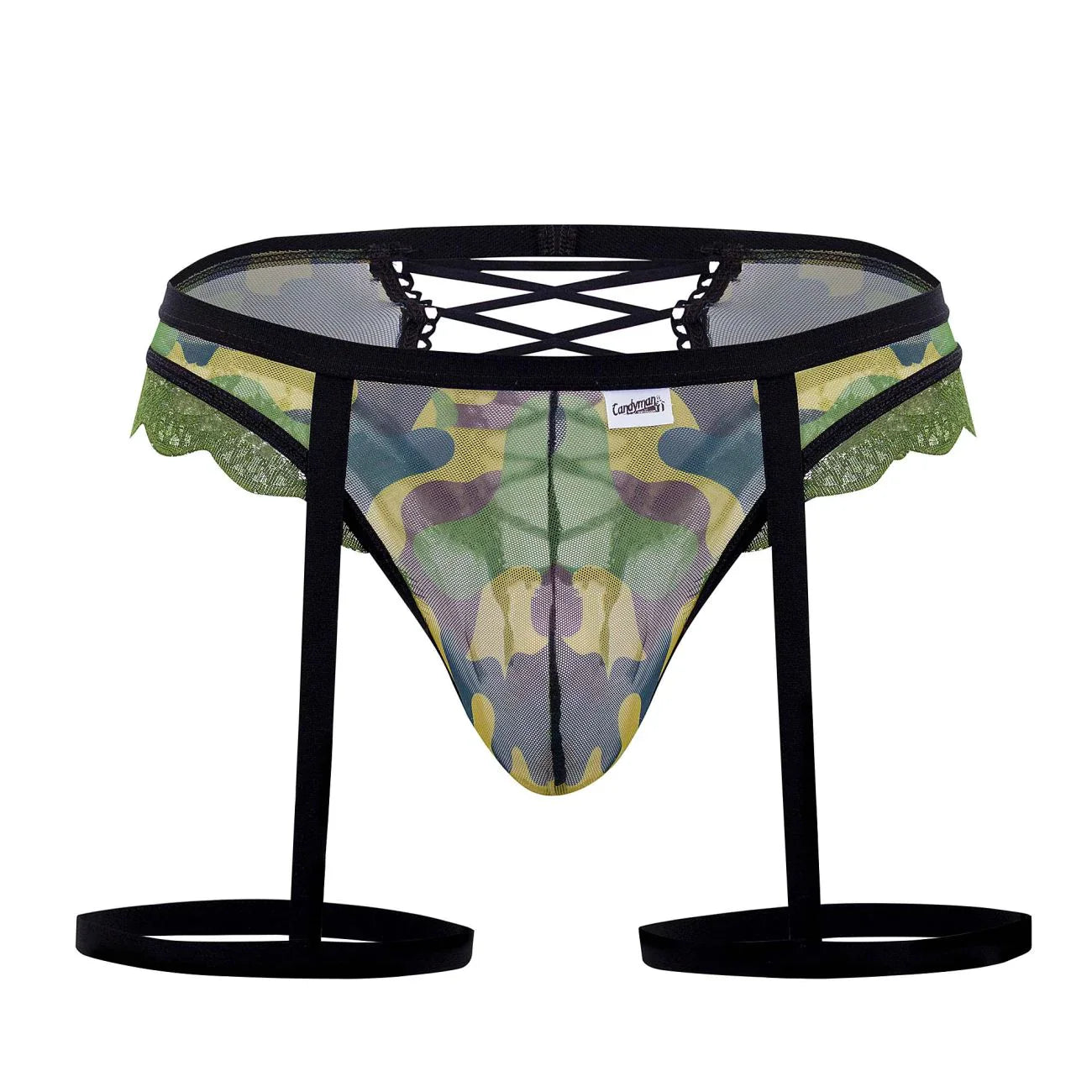 Camo Peek-a-Boo Thong & Garter