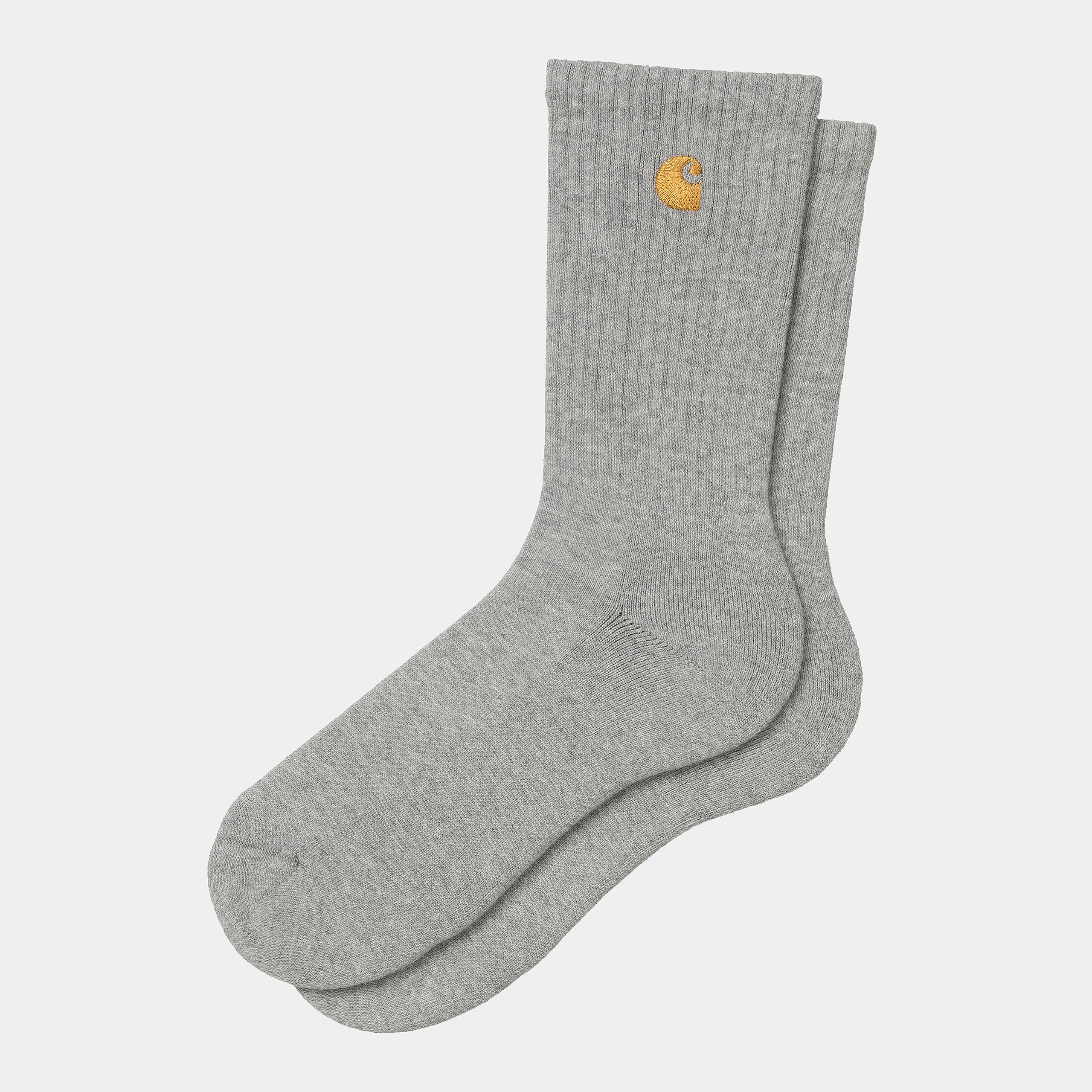 Carhartt WIP Mens Chase Socks - Grey Heather / Gold