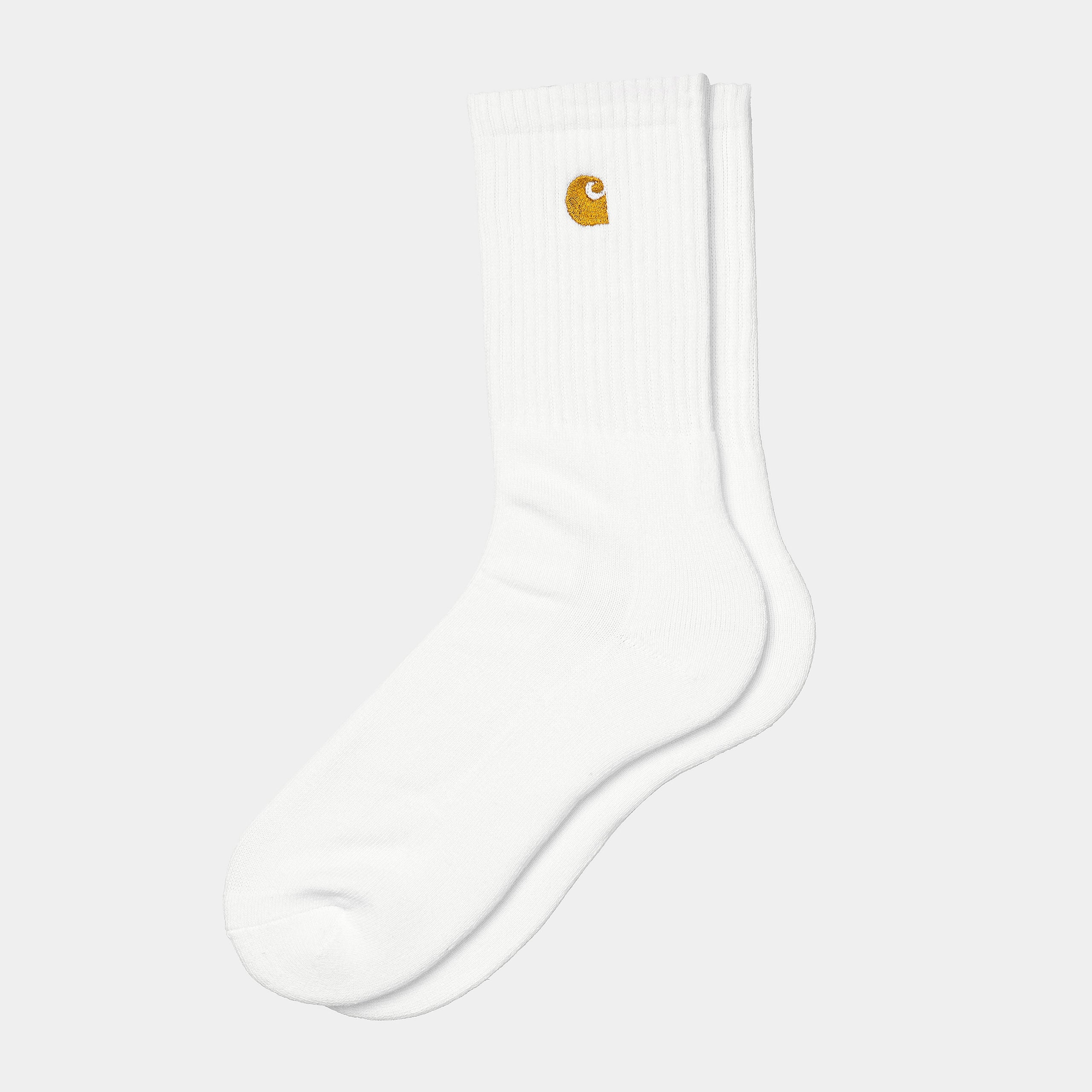 Carhartt WIP Mens Chase Socks - White / Gold