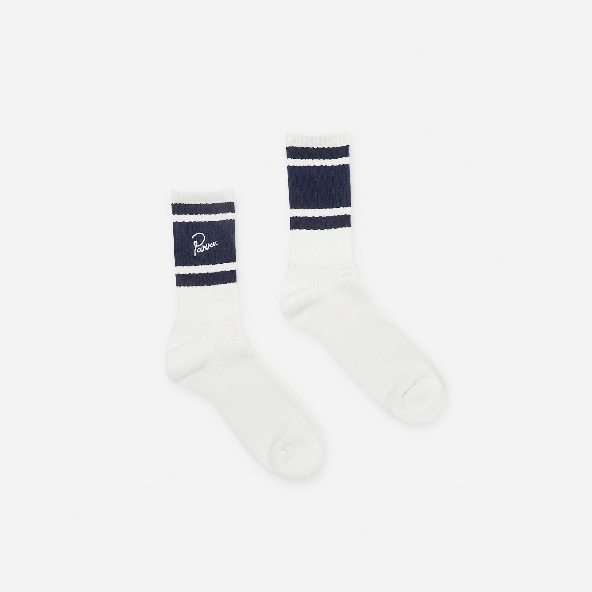 by Parra 2 Tone Crew Socks - White / Navy