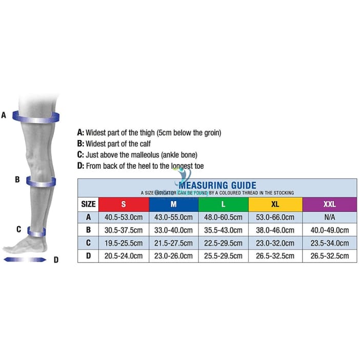 Activa Class 2 Knee Length Open Toe Compression Socks  - 1 Pair
