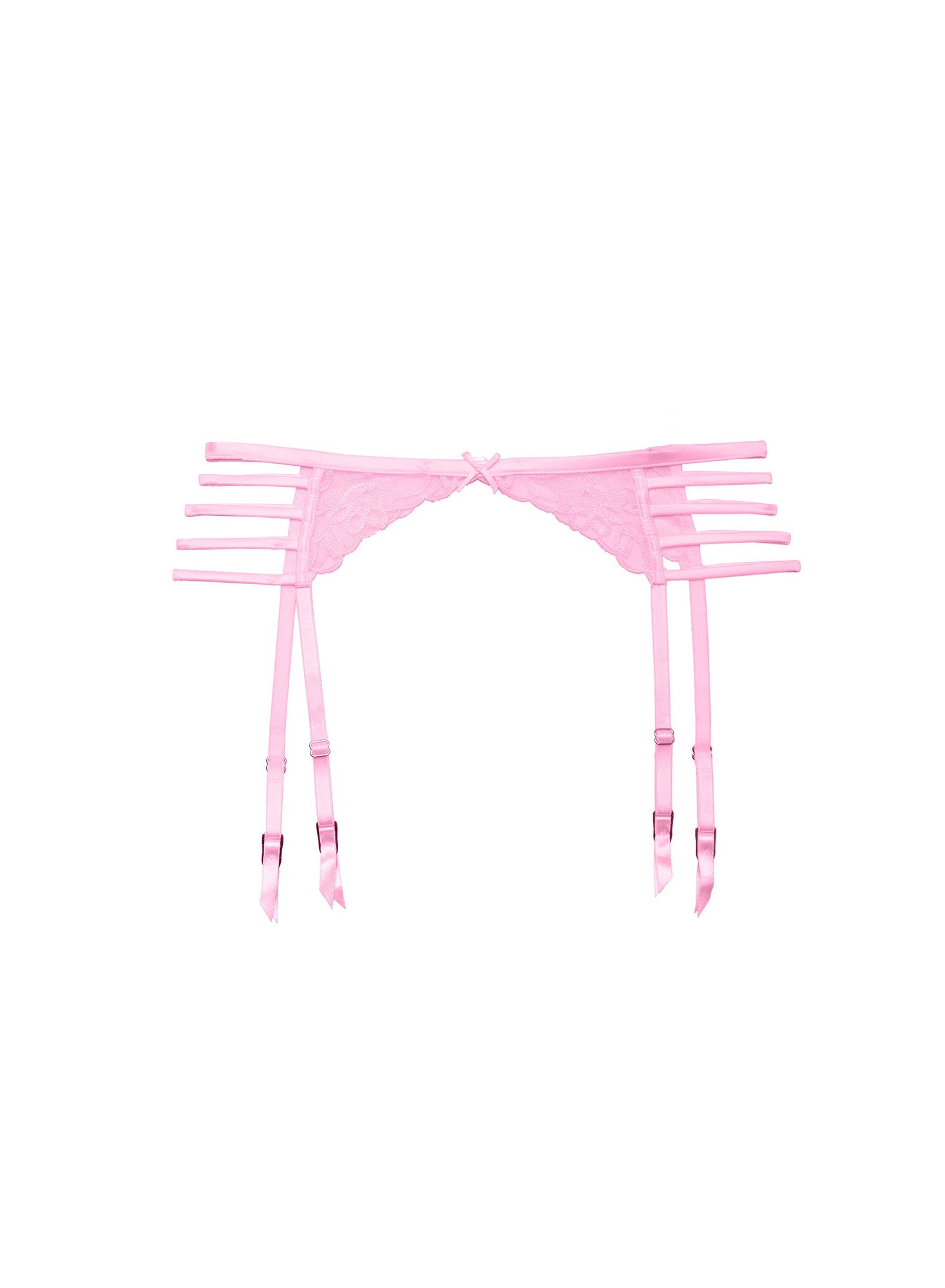 Bella Embroidery Strappy Garter Belt